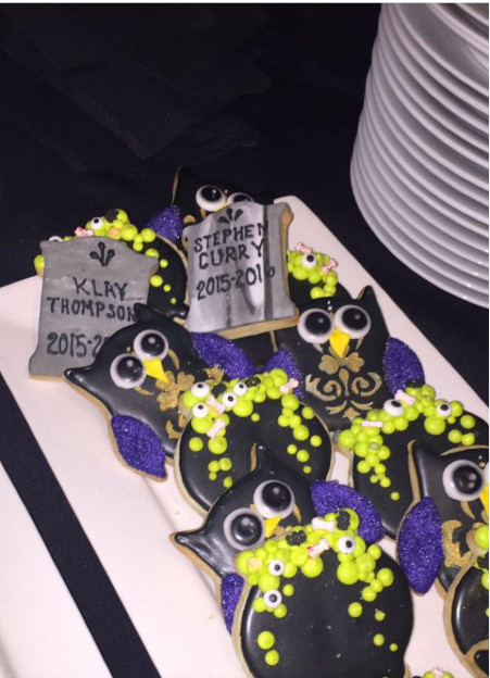 Cavs Halloween Cookies
 LeBron James Trolled the Warriors at His Halloween Party