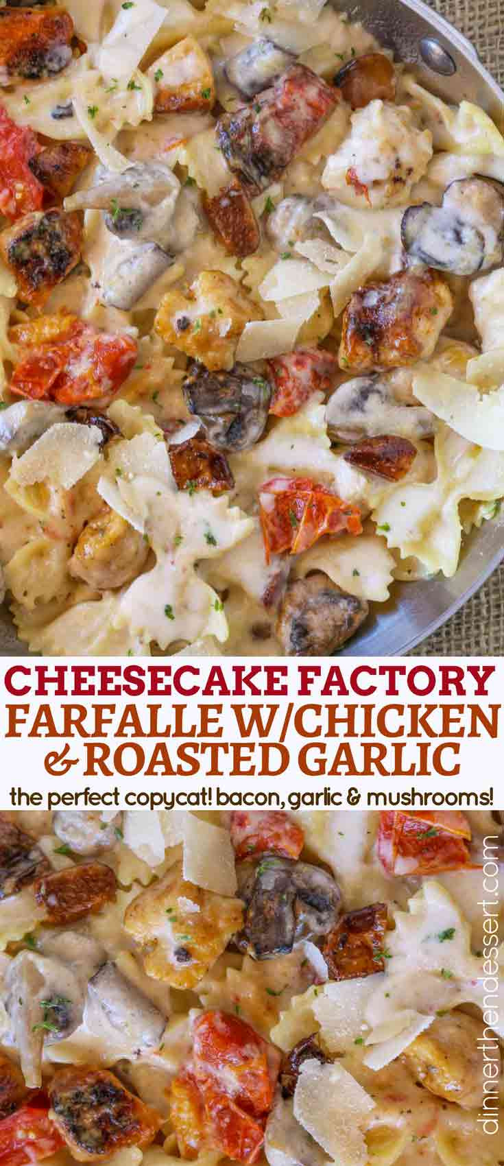 Cheesecake Factory Farfalle With Chicken And Roasted Garlic
 The Cheesecake Factory Farfalle with Chicken and Roasted