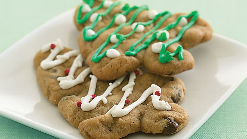 Choc Chip Christmas Cookies
 Chocolate Chip Holiday Tree Cookies cookie dough tub