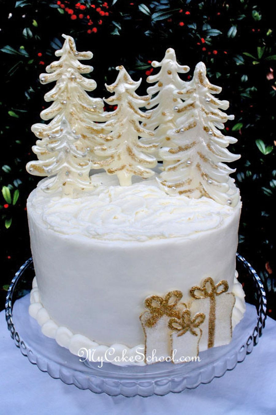 Chocolate Christmas Cake
 Winter Wonderland Candy Melt Tree Accent Tutorial