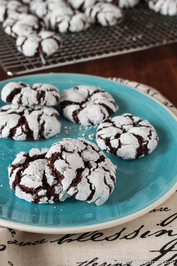 Chocolate Christmas Cookies With Powdered Sugar
 Fudgy Gluten Free Chocolate Crinkle Cookies Faithfully