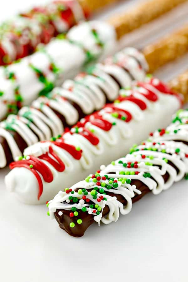 Chocolate Covered Pretzels Christmas
 Chocolate Covered Pretzel Rods • The Wicked Noodle