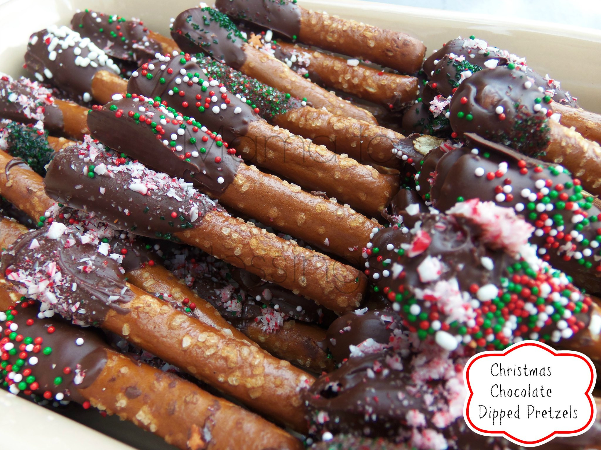 Chocolate Covered Pretzels Christmas
 Chocolate Dipped Pretzels Recipe Mama to 6 Blessings