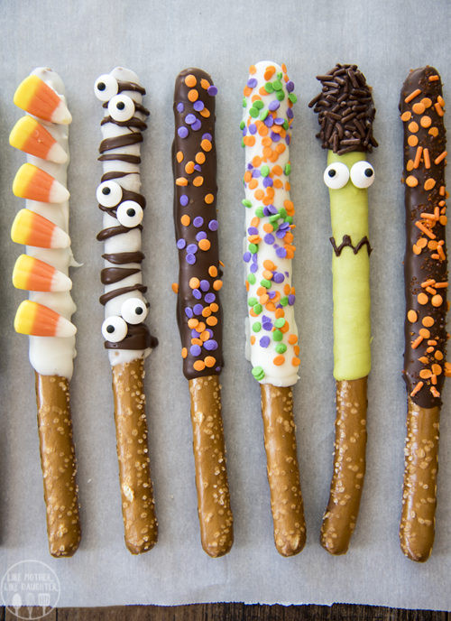 Chocolate Dipped Pretzels For Halloween
 15 Quick and Fun Halloween Recipes Love to be in the Kitchen