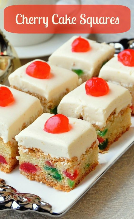 Christmas Baking Squares
 Cherry Cake Squares Recipe