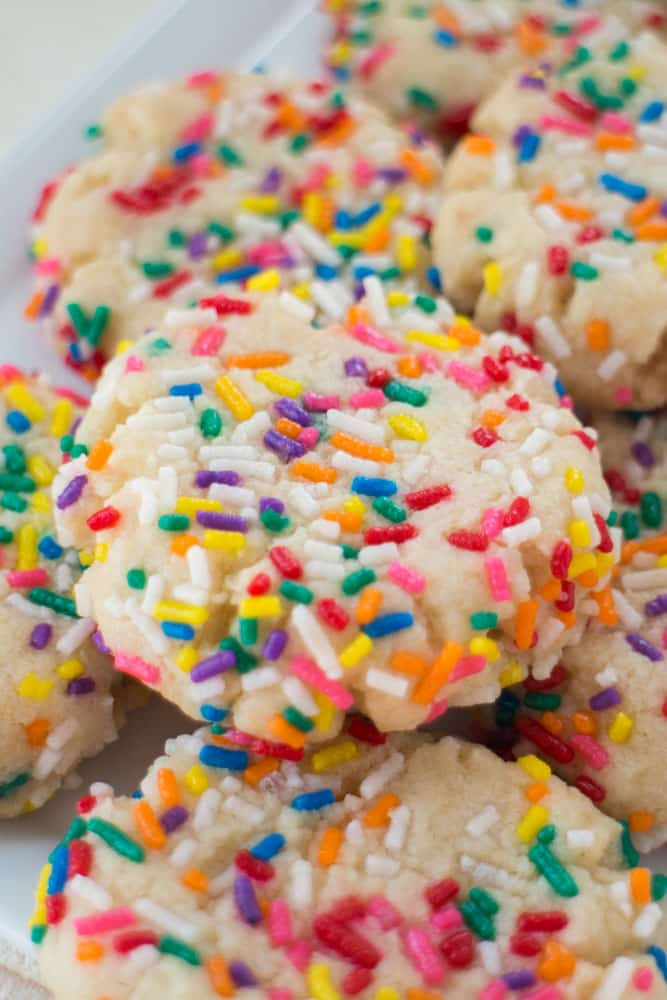 Christmas Butter Cookies With Sprinkles
 Rainbow Sprinkled Butter Cookies Best Butter Cookies Recipe