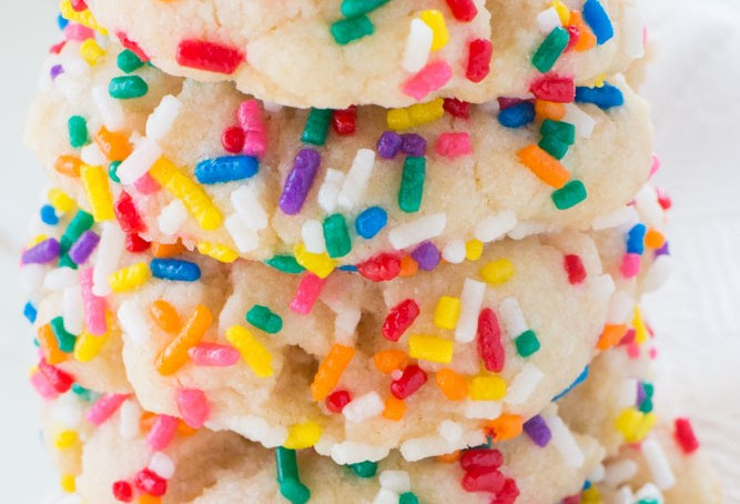 Christmas Butter Cookies With Sprinkles
 Rainbow Sprinkled Butter Cookies Best Butter Cookies Recipe