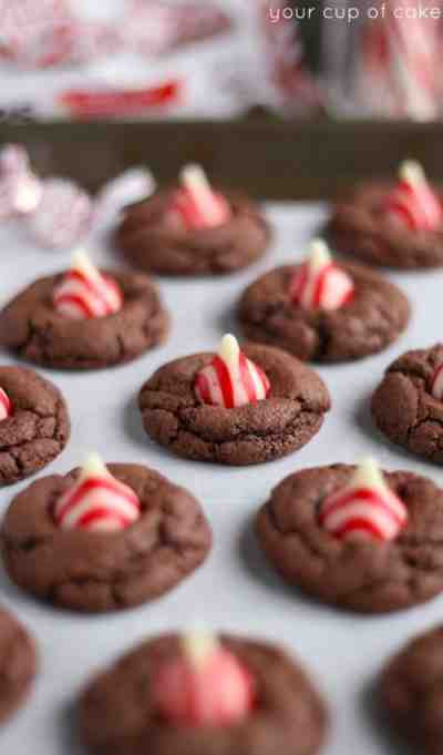 Christmas Candy And Cookie Recipe
 Candy Cane Kiss Cookies Recipe
