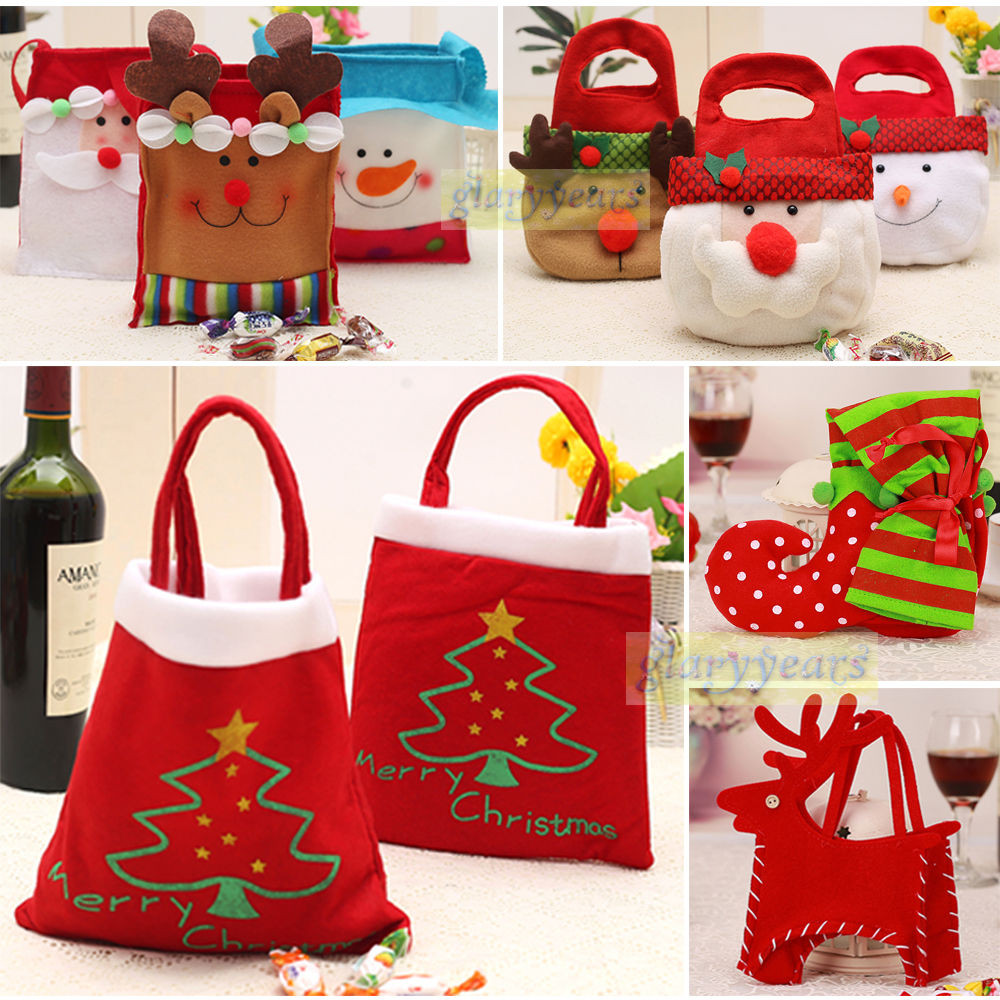 Christmas Candy Bags
 Santa Claus Christmas Candy Bag Elf Elk Pants Treat Pocket