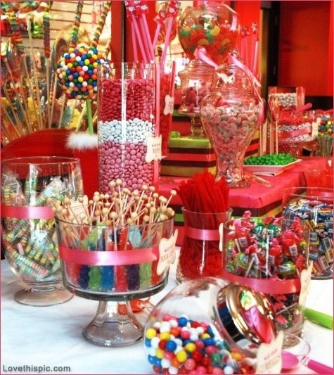 Christmas Candy Bar Ideas
 Candy buffet table Candy Buffets Pinterest
