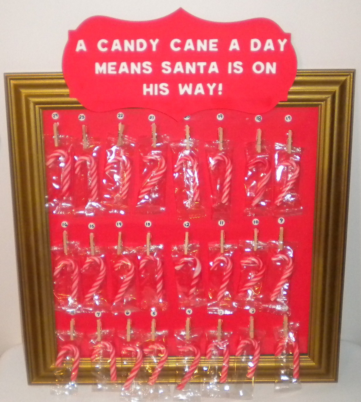 Christmas Candy Calander
 Jean s Crafty Corner Candy Cane Advent Calendar