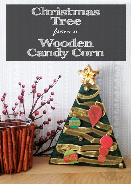 Christmas Candy Clearance
 DIY Christmas Tree from a Wooden Candy Corn This is so