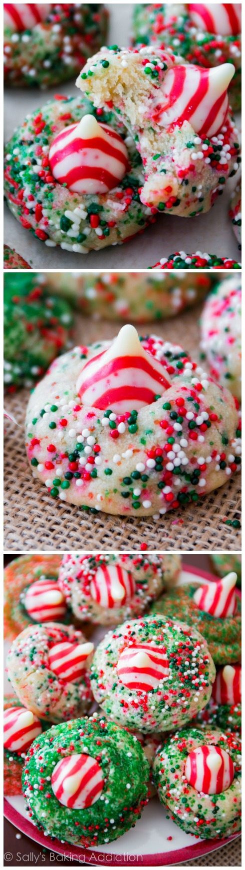 Christmas Candy Cookies
 Candy Cane Kiss Cookies Sallys Baking Addiction