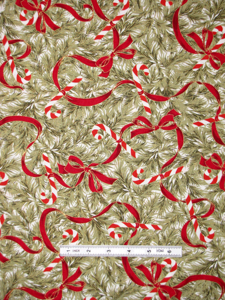 Christmas Candy Fabric
 Christmas Candy Cane Fabric Cotton By Yard