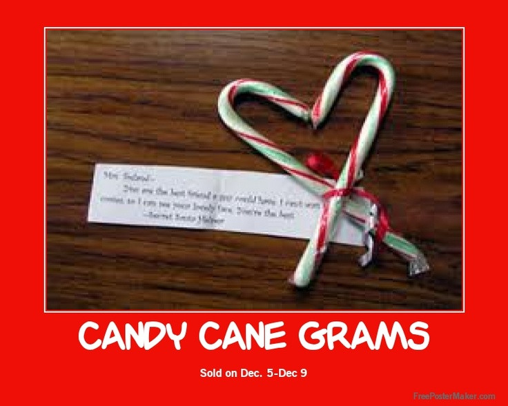 Christmas Candy Gram Ideas
 Candy Cane Grams Sale in Dec Transition Room