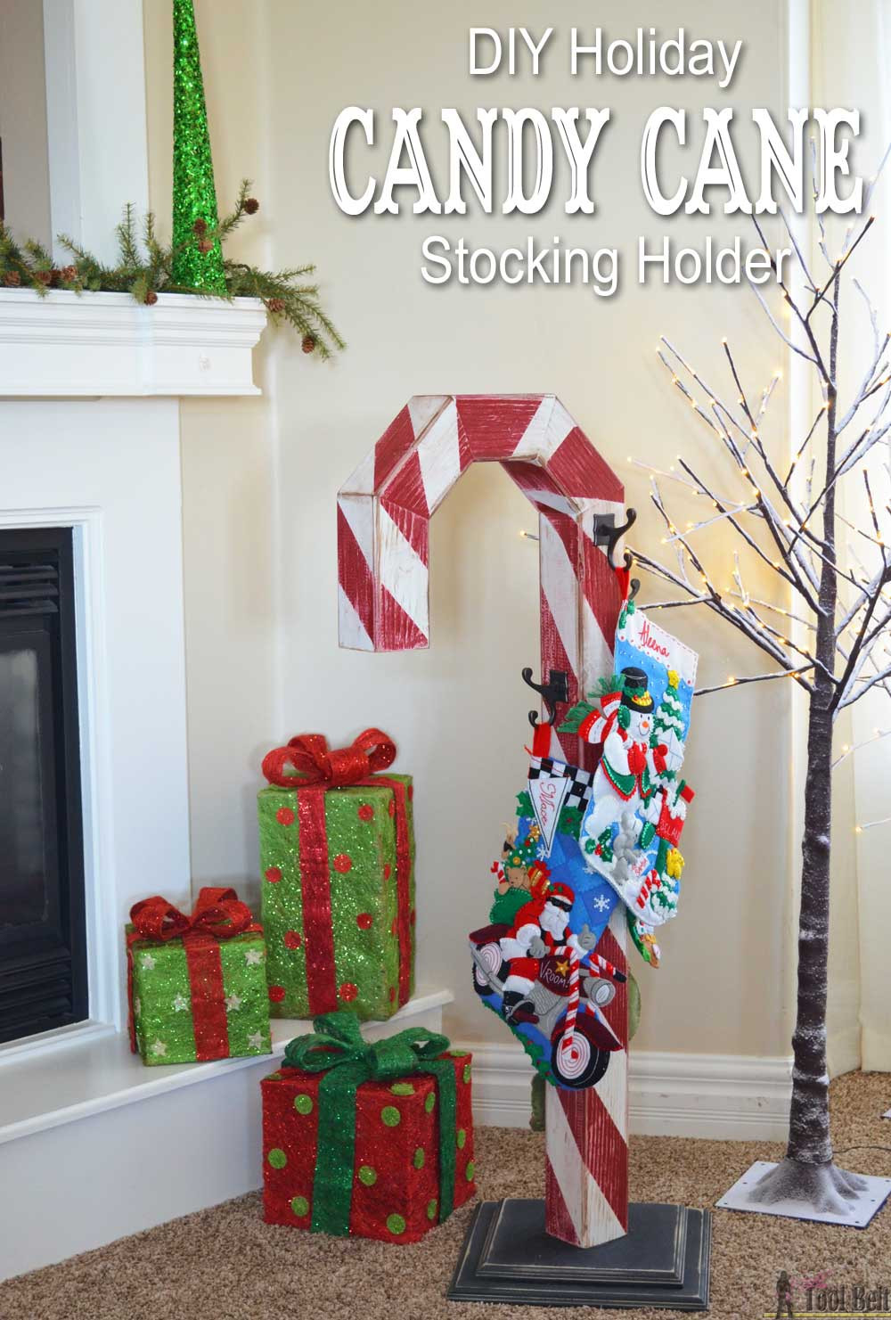 Christmas Candy Holders
 Candy Cane Holiday Stocking Post Her Tool Belt