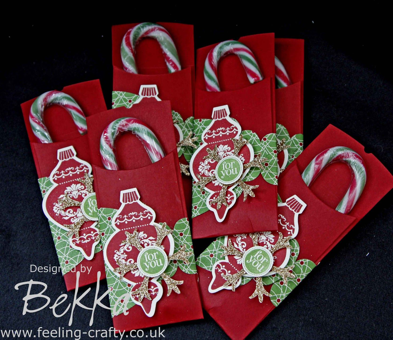Christmas Candy Holders
 Cute Candy Cane Holder by Stampin Up Demonstrator Bekka