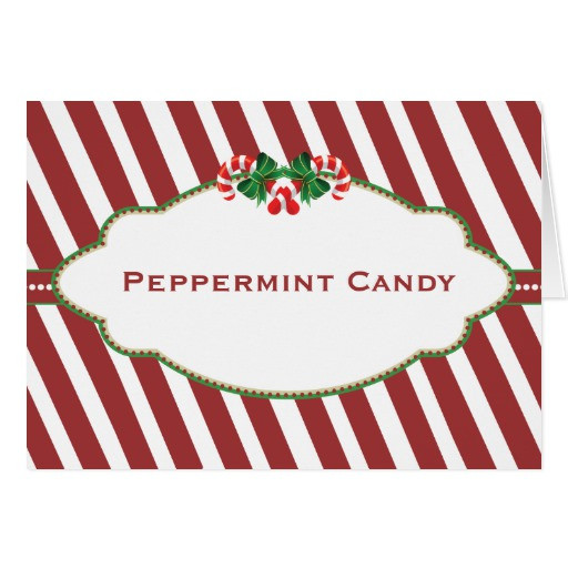 Christmas Candy Names
 Christmas Candy Buffet Candy Name card