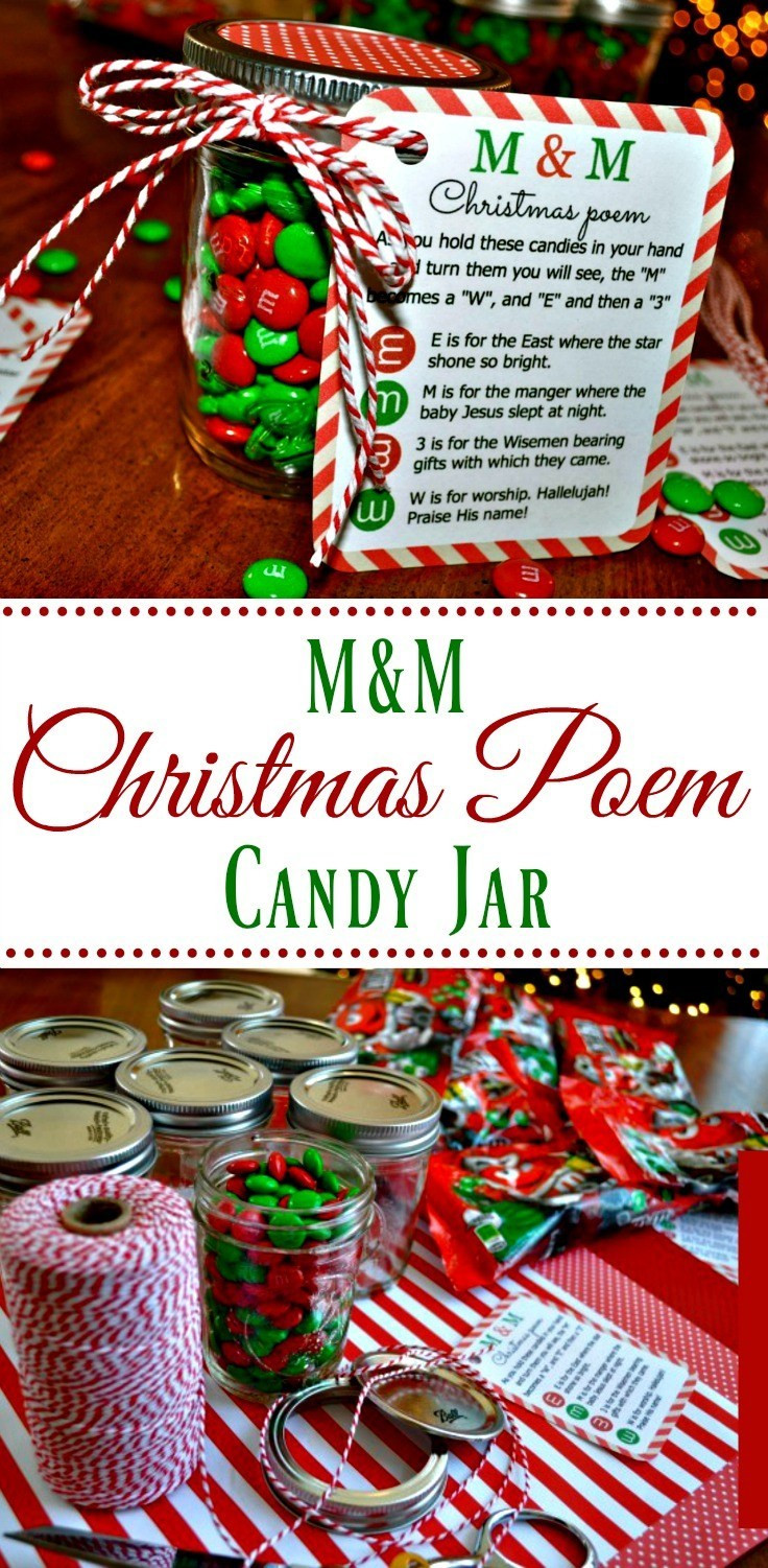 Christmas Candy Poems
 M&M Christmas Poem Candy Jar Tutorial Simple Sojourns