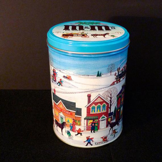 Christmas Candy Tins
 M&M Metal Tin Vintage Christmas Candy Tin Box M and M Holiday