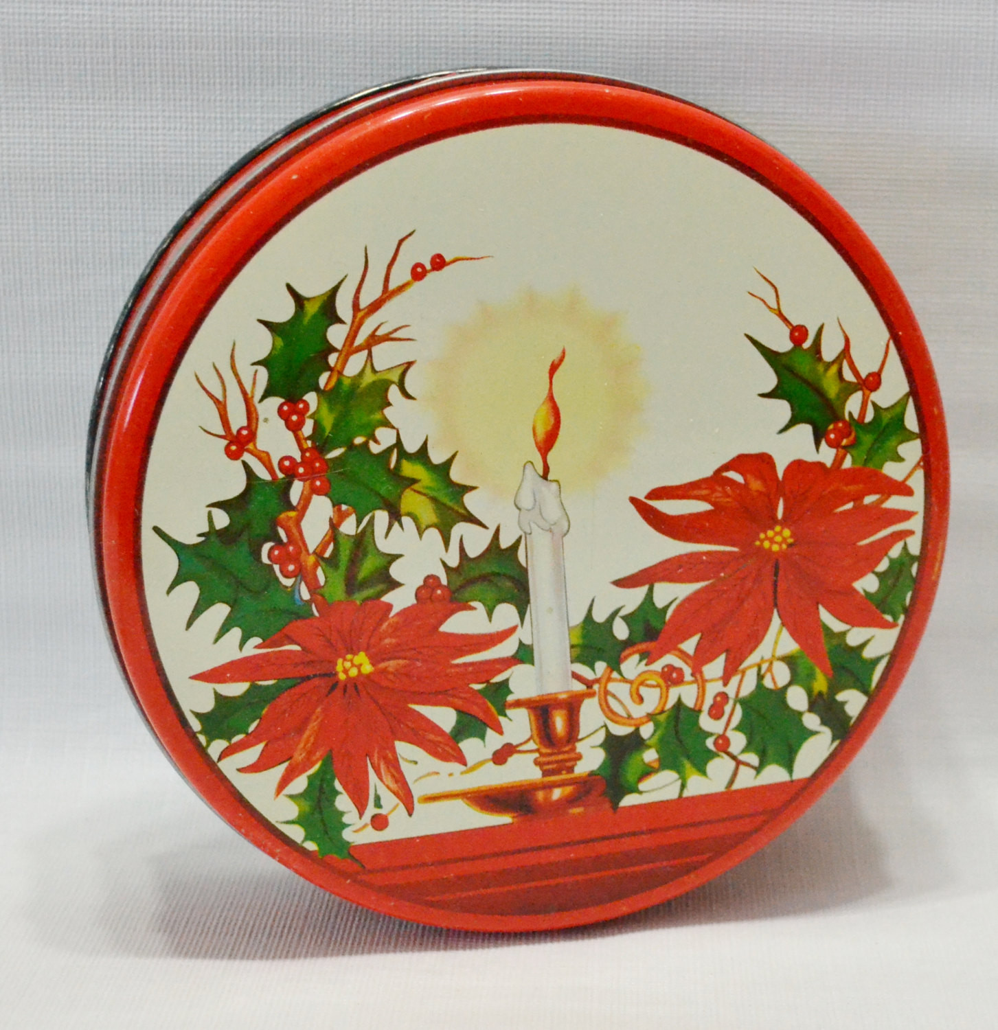 Christmas Candy Tins
 Vintage Christmas Tin Holiday Tin Candy Storage Cookie