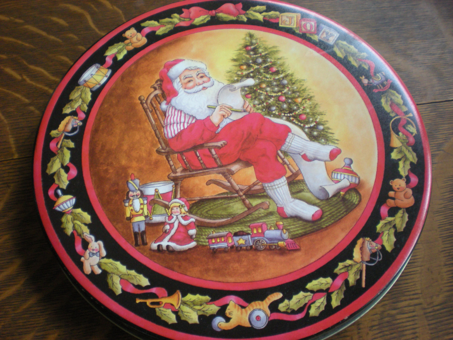 Christmas Candy Tins
 Christmas Cookie TINS CANDY Tin Old Red Plaid Tin