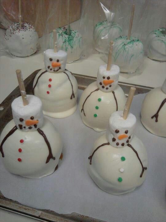 Christmas Caramel Apples
 1000 ideas about Marshmallow Snowman on Pinterest