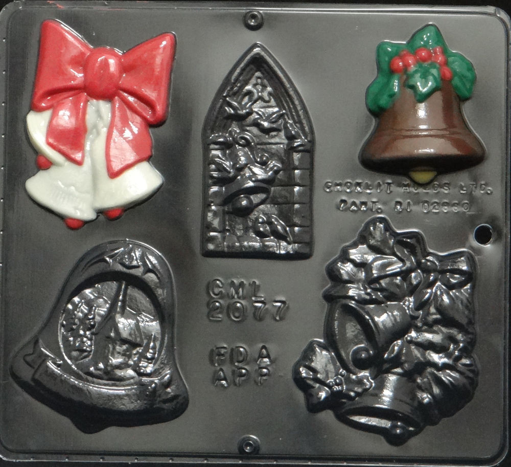 Christmas Chocolate Candy Molds
 Christmas Bell Assortment Chocolate Candy Mold Christmas