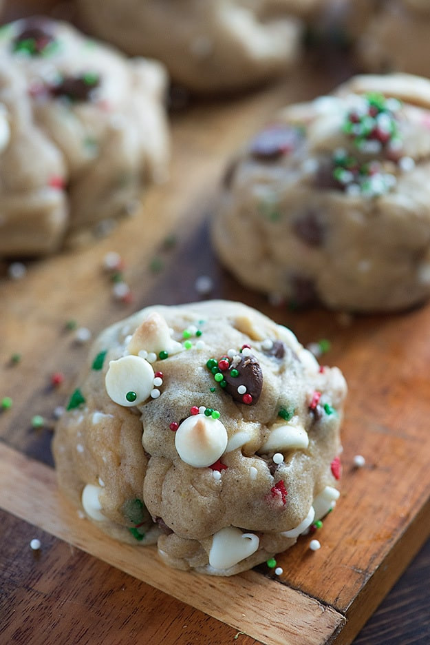 Christmas Chocolate Chip Cookies
 Chocolate Chip Christmas Cookies — Buns In My Oven