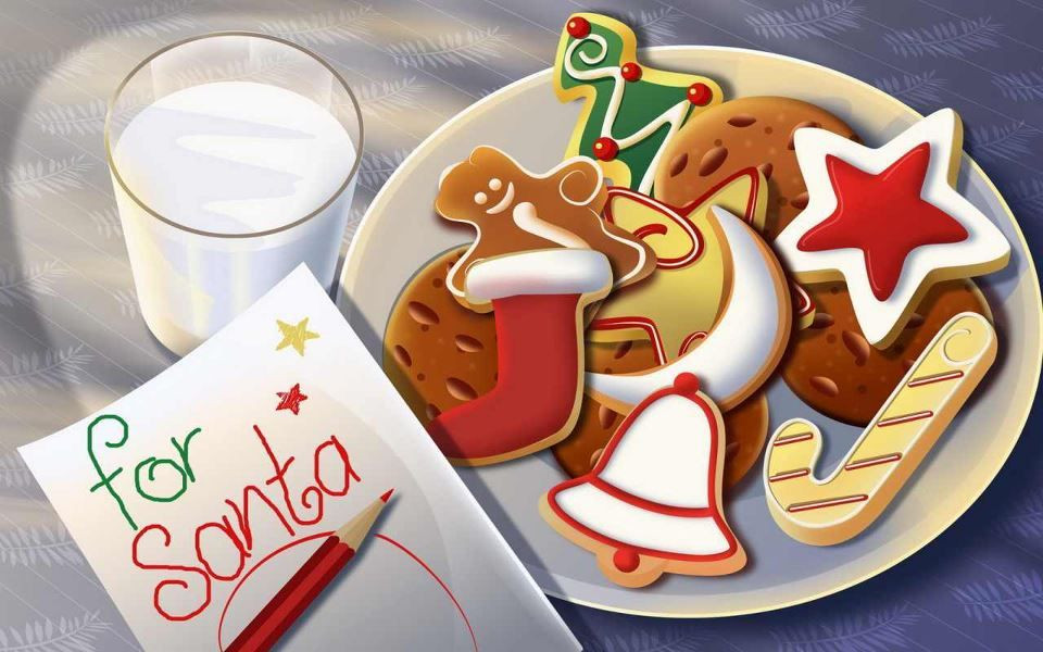 Christmas Cookies And Milk
 Christmas cookies and milk for Santa