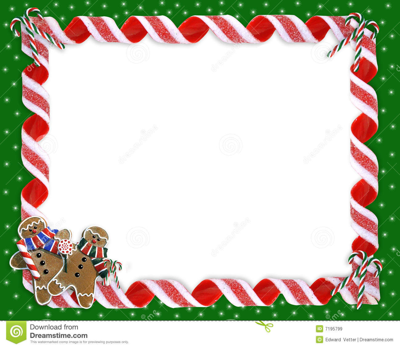 Christmas Cookies Borders
 Christmas Border Cookies And Candy Stock Illustration