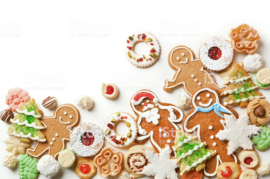 Christmas Cookies Borders
 Christmas Cookies Top Corner Frame Border White