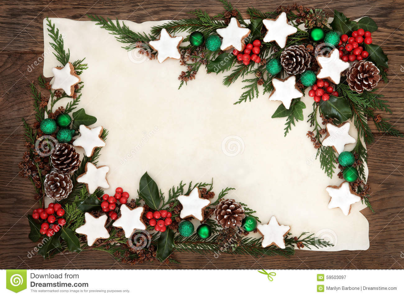 Christmas Cookies Borders
 Christmas Cookie Border stock image Image of display