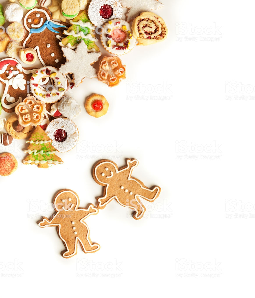 Christmas Cookies Borders
 Christmas Cookies Top Corner Frame Border White