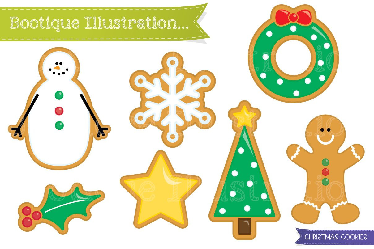 Christmas Cookies Clip Art
 Christmas Cookies Clipart Graphics Creative Market