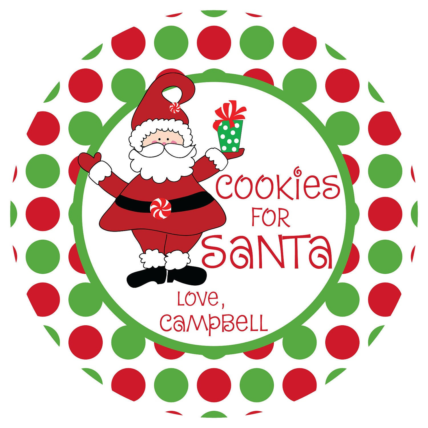 Christmas Cookies Plates
 Cookies for Santa Plate Personalized Melamine Plate