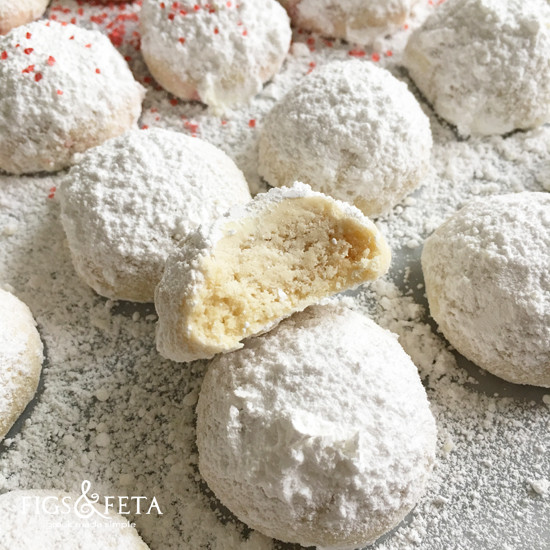Christmas Cookies With Powdered Sugar
 Kourabiethes Powdered Sugar Greek Butter Cookies Figs
