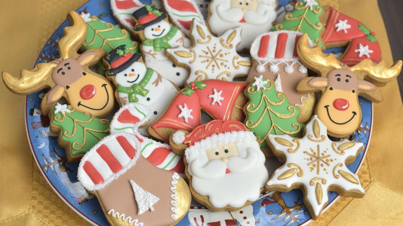Christmas Cookies With Royal Icing
 CHRISTMAS COOKIES Decorating with Royal Icing for