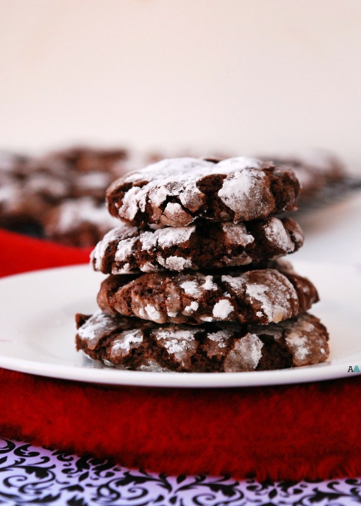 Christmas Crinkle Cookies
 Christmas Chocolate Peppermint Crinkle Cookies GF Vegan