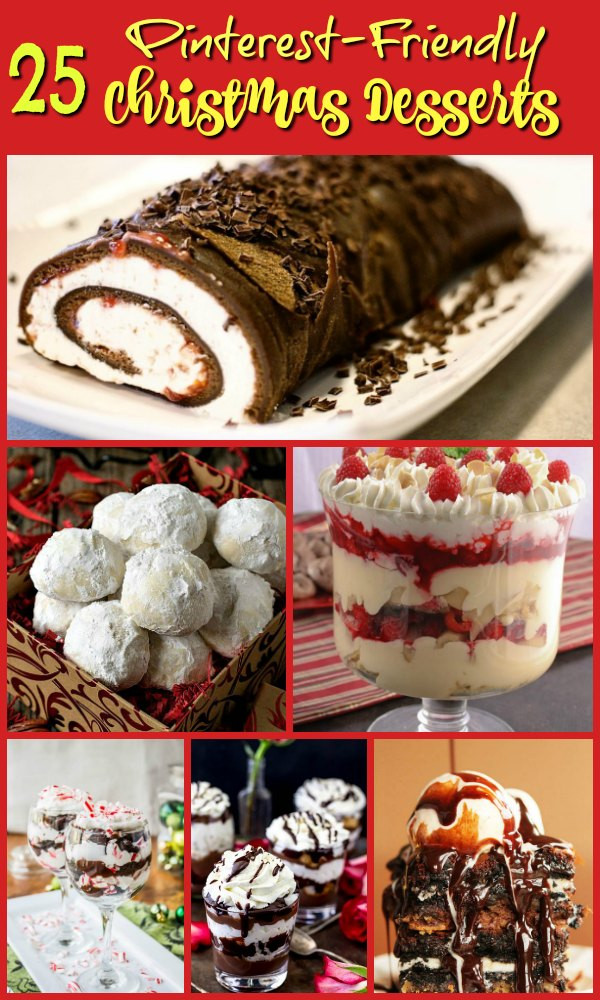 Christmas Desserts Pinterest
 25 Gorgeous Christmas Dessert Ideas for Pinterest Friends