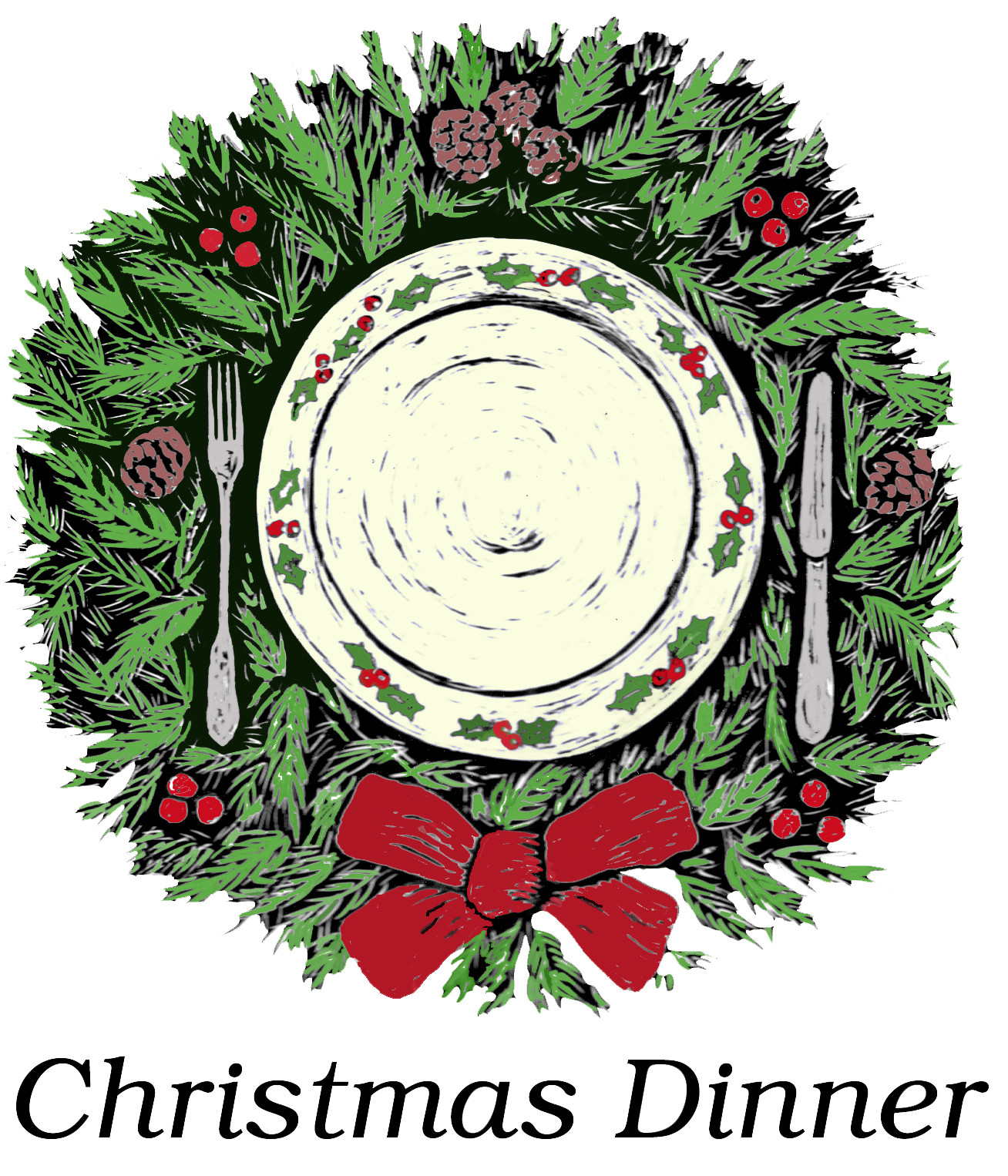 Christmas Dinner Clipart
 Christmas Day Service and Dinner