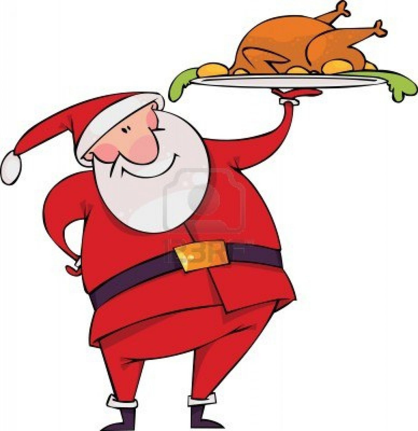 Christmas Dinner Clipart
 santa with christmas turkey[1] Rob Rattray