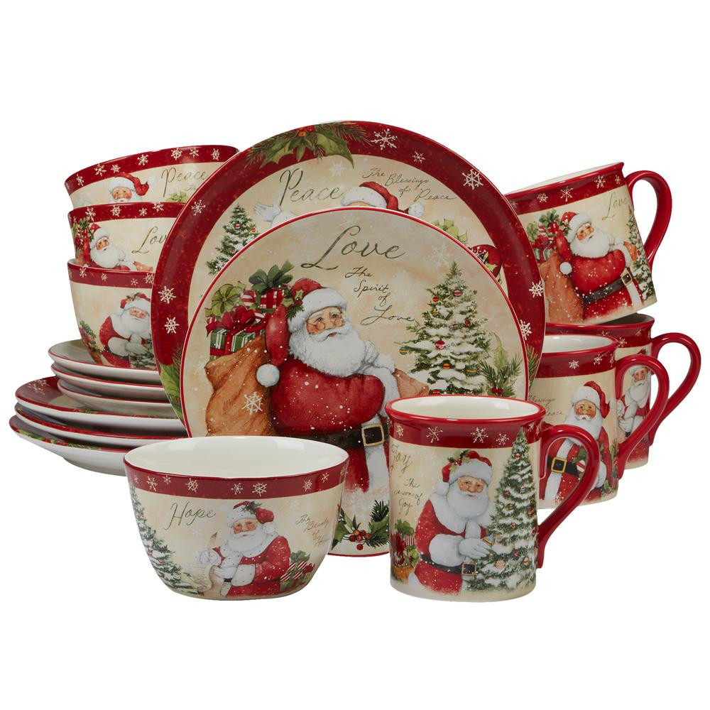 Christmas Dinner Set
 Certified International Holiday Wishes by Susan Win 16