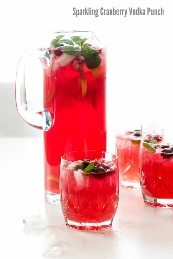 Christmas Drinks With Vodka
 Sparkling Cranberry Vodka Punch