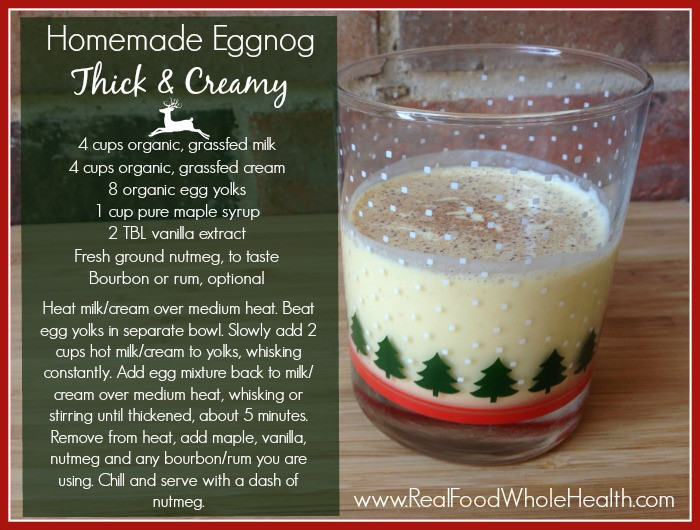 Christmas Eggnog Recipe
 Easy Real Food Homemade Egg Nog Thick and Creamy Real
