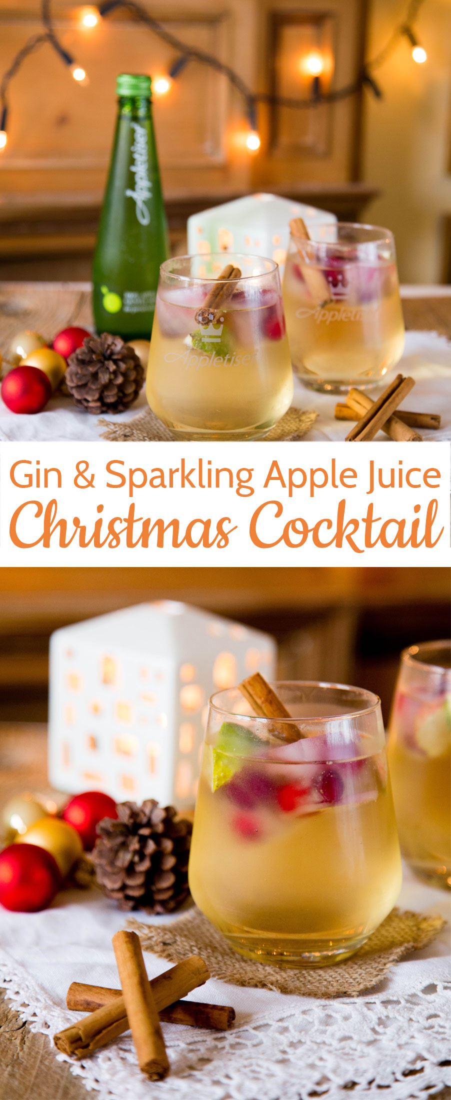 Christmas Gin Drinks
 Gin & Appletiser a refreshing Christmas Cocktail