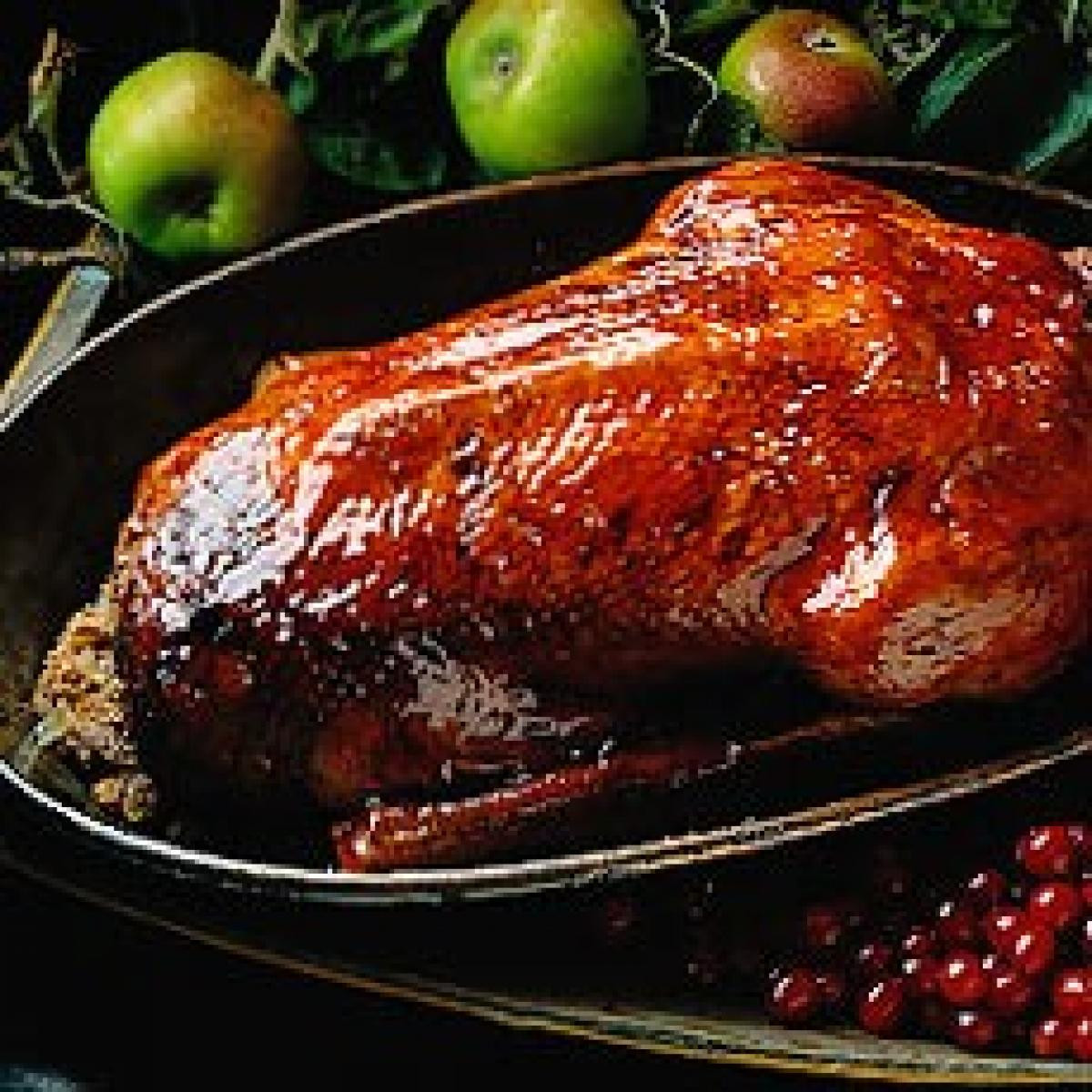 Christmas Goose Recipes
 Roast Goose with Pork Sage and Pear Stuffing with a