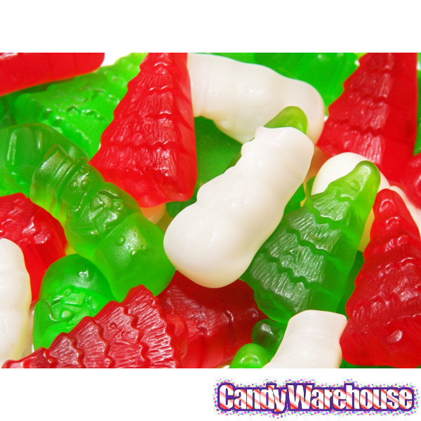 Christmas Gummy Candy
 Gummy Christmas Trees & Snowmen Candy 5LB Bag