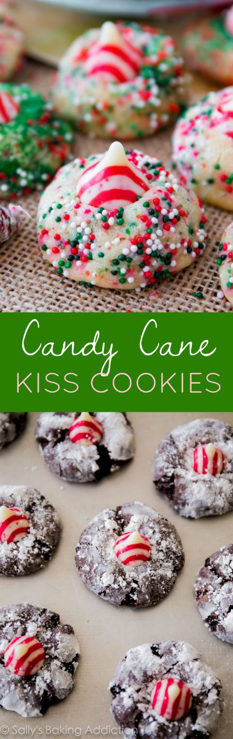 Christmas Kiss Cookies
 Candy Cane Kiss Cookies Sallys Baking Addiction