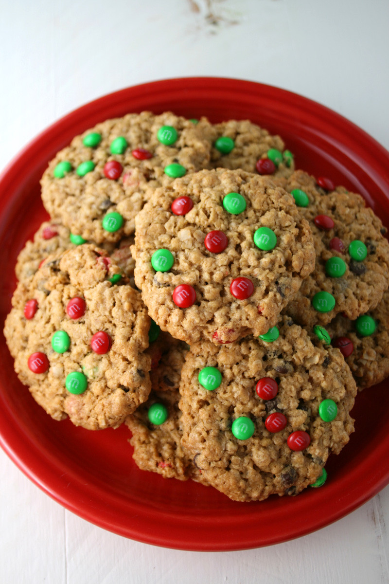 Christmas M And M Cookies
 Christmas M&M s Monster Cookies Mom Loves Baking